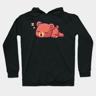 Cute Bear Sleeping Cartoon Hoodie